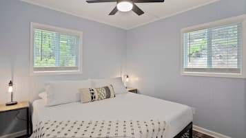 2 bedrooms, travel crib, WiFi, bed sheets