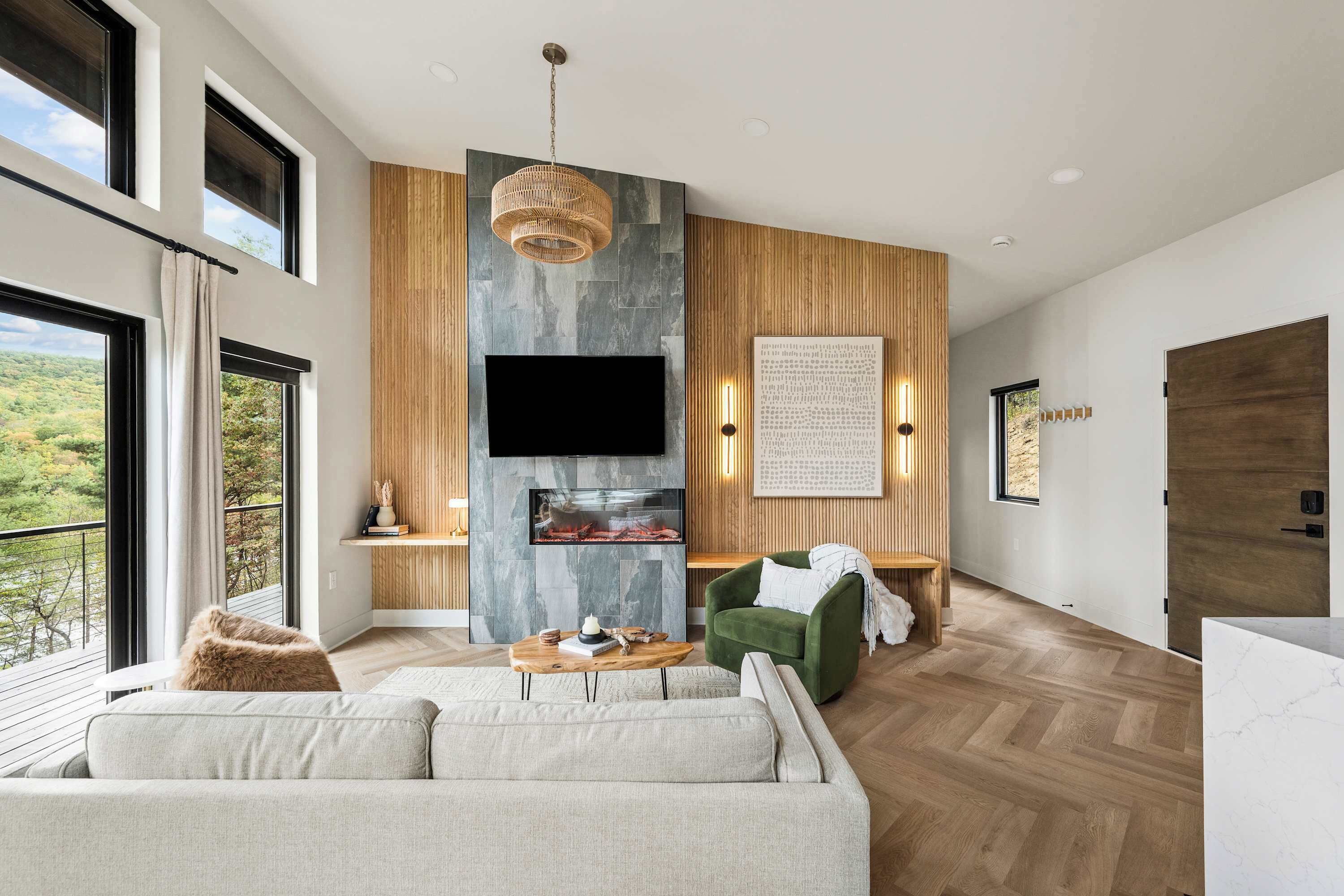 Téléviseur, foyer, bureau