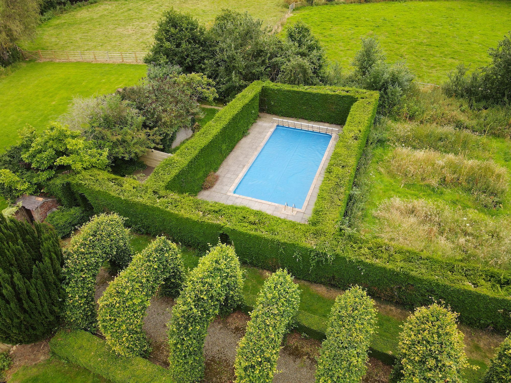 A heated pool