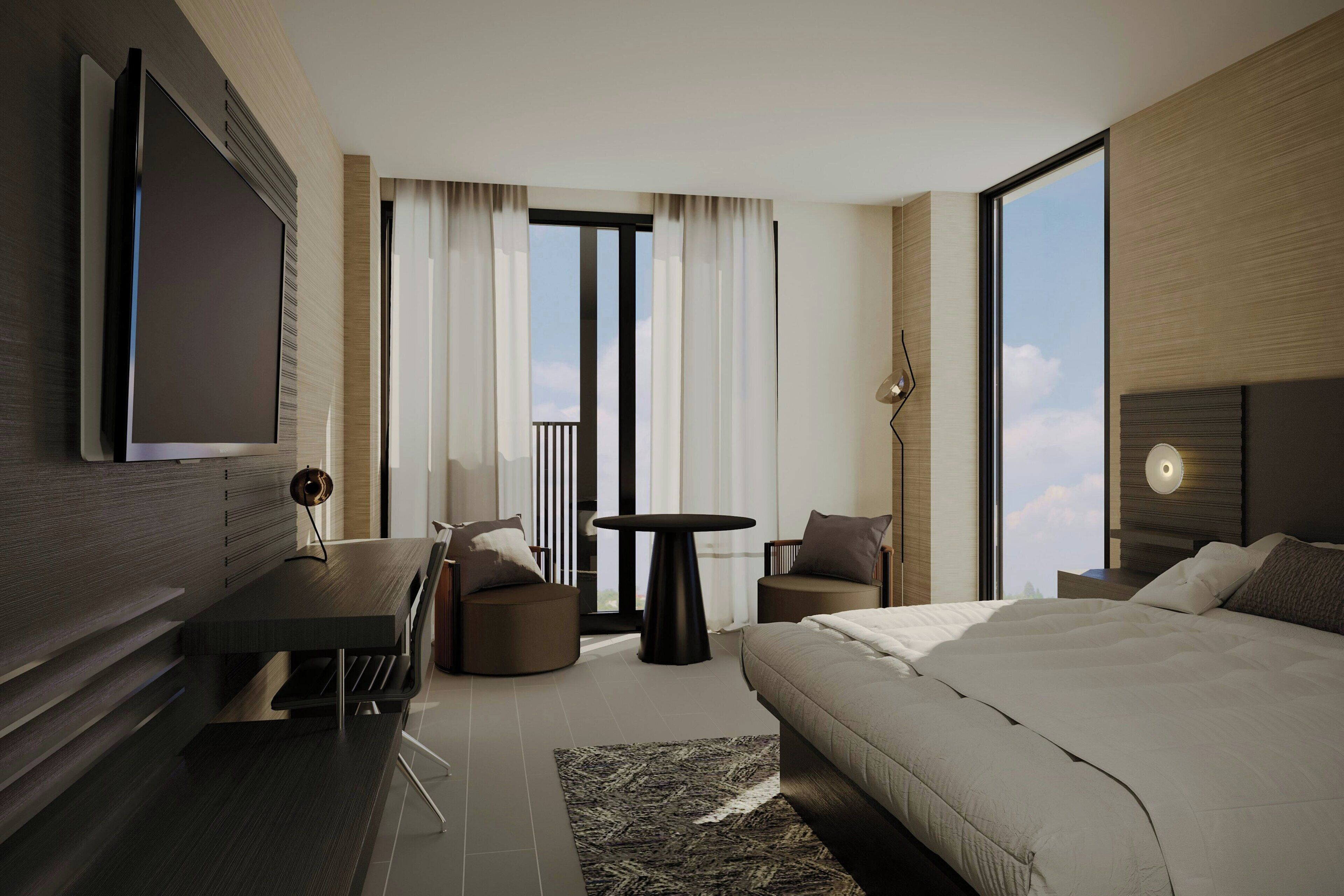 In-room safe, desk, blackout curtains, iron/ironing board