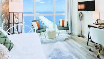 2 bedrooms, desk, iron/ironing board, travel crib