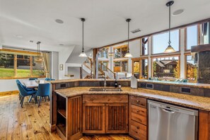 Fridge, microwave, oven, toaster