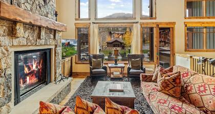 Cimarron #14 - walk to base, winter ski shuttle, private deck spa, Mountain views!