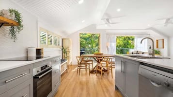 Microwave, oven, stovetop, dishwasher