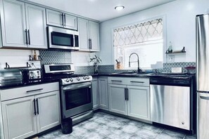 Microwave, oven, stovetop, dishwasher