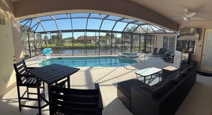Outdoor pool, a heated pool