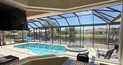 SALTWATER POOL and SPA, on CANAL in marvelous Port Charlotte