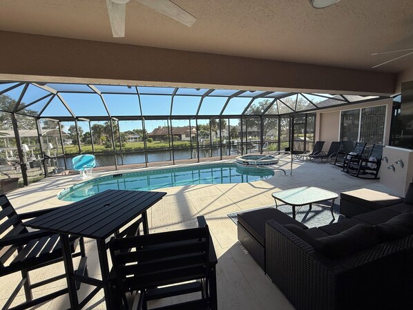 Outdoor pool, a heated pool