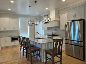 Fridge, microwave, oven, stovetop - The Victorian Oasis-The amenities of a modern home, the character of a Victorian (Indiana)