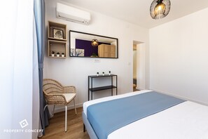 1 habitación, tabla de planchar con plancha, wifi y ropa de cama