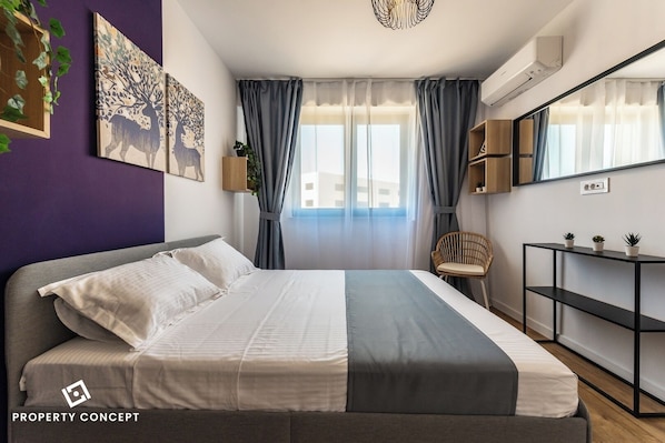 1 habitación, tabla de planchar con plancha, wifi y ropa de cama 