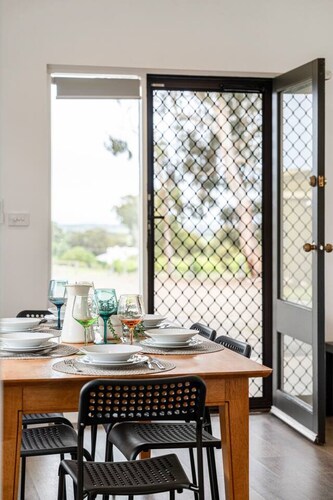 Willunga House - Fireplace Vineyard Views