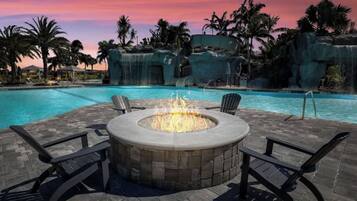 Outdoor pool, a heated pool