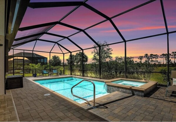 Outdoor pool, a heated pool