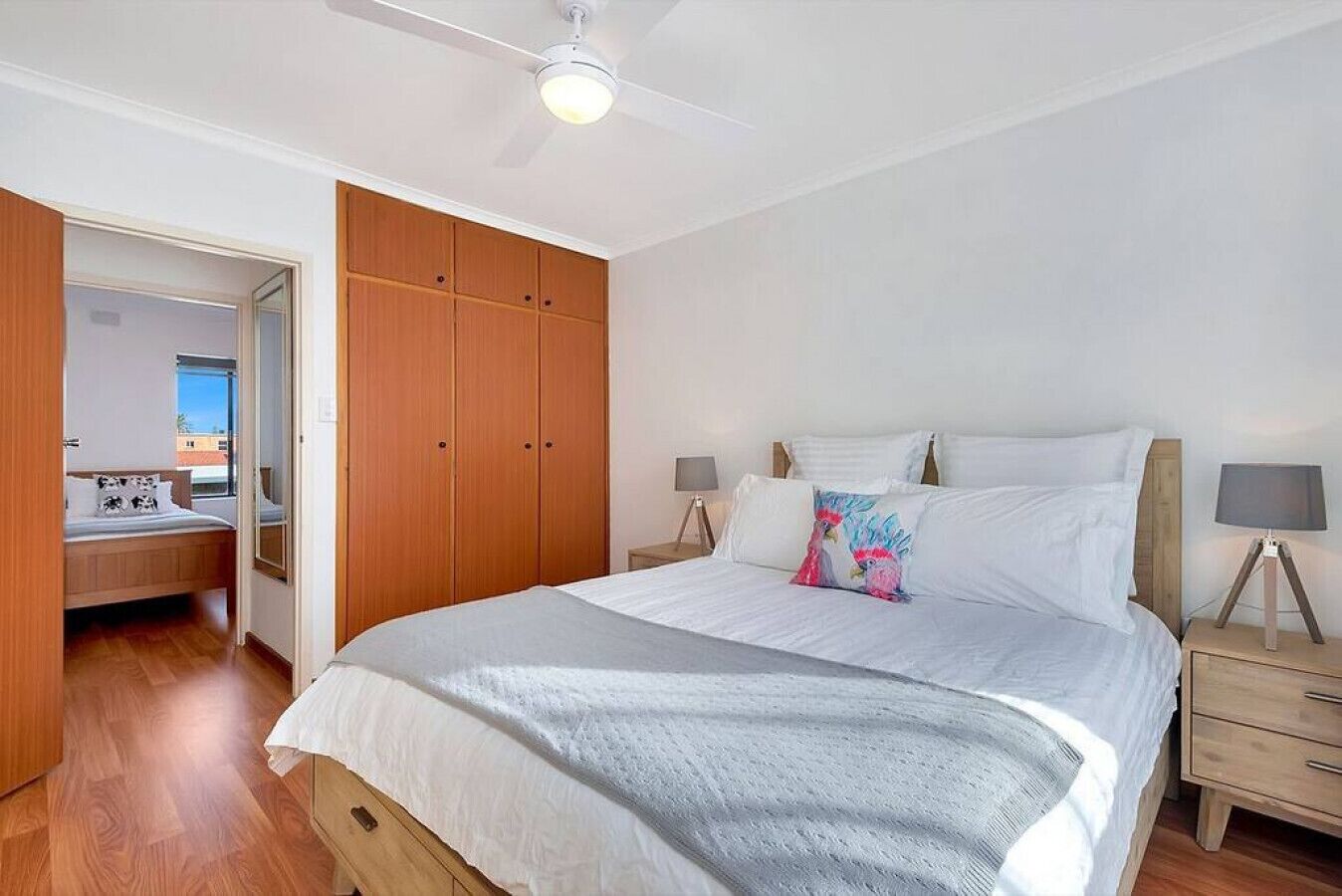 2 bedrooms, desk, iron/ironing board, travel cot