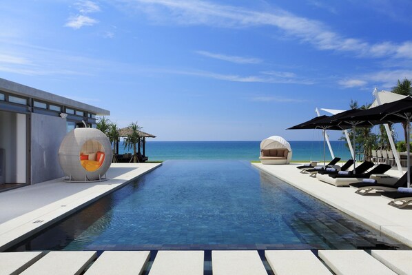 야외 수영장, 수영장 파라솔