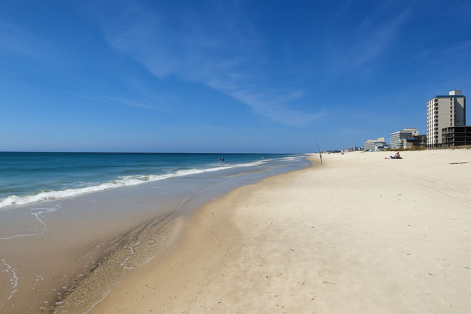 Beach nearby, sun loungers