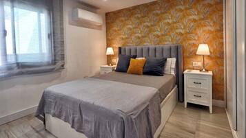 2 bedrooms, in-room safe, iron/ironing board, travel crib