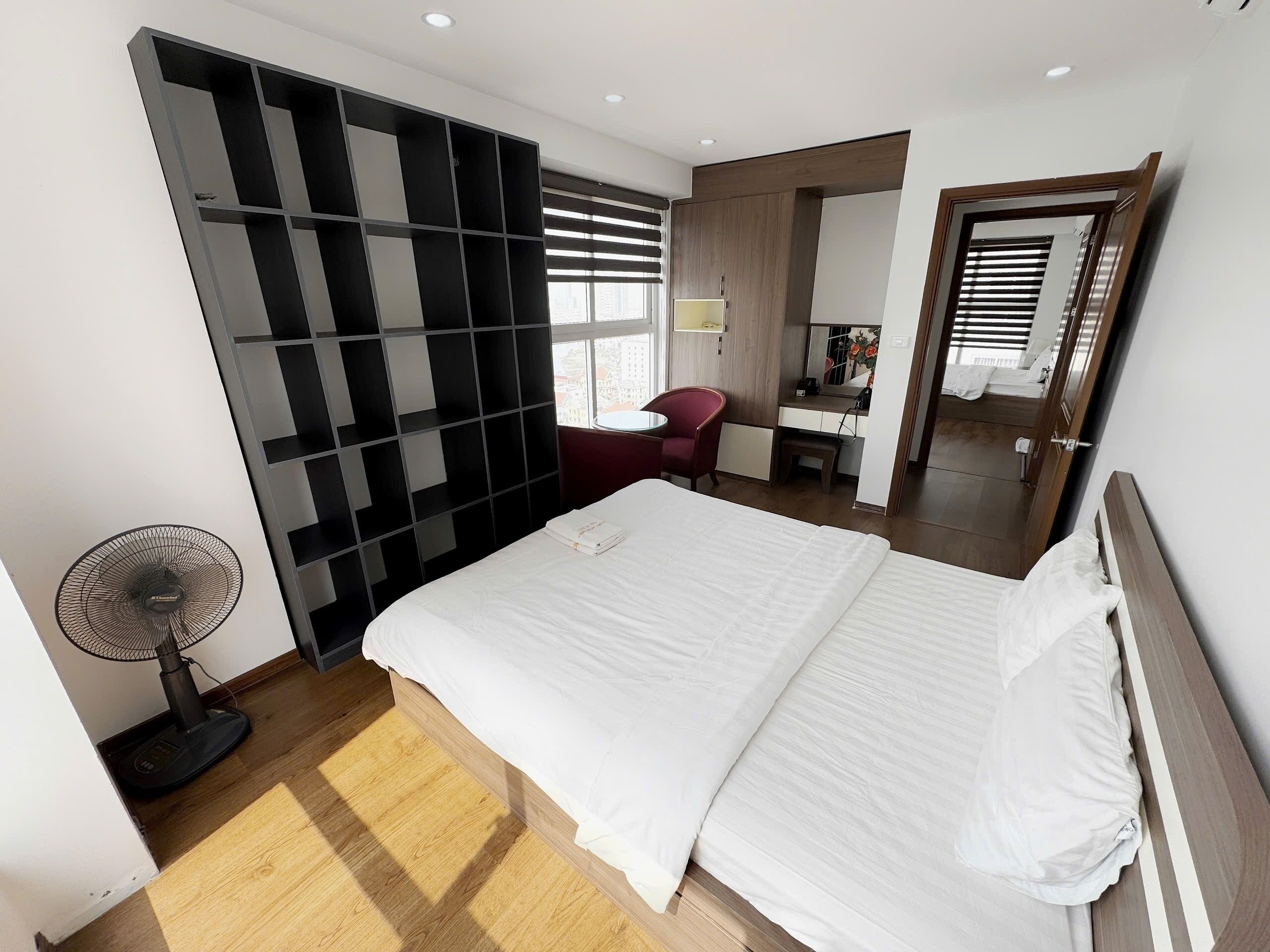 Apartemen Deluks, pemandangan laut | Meja kerja, Wi-Fi gratis, dan seprai linen