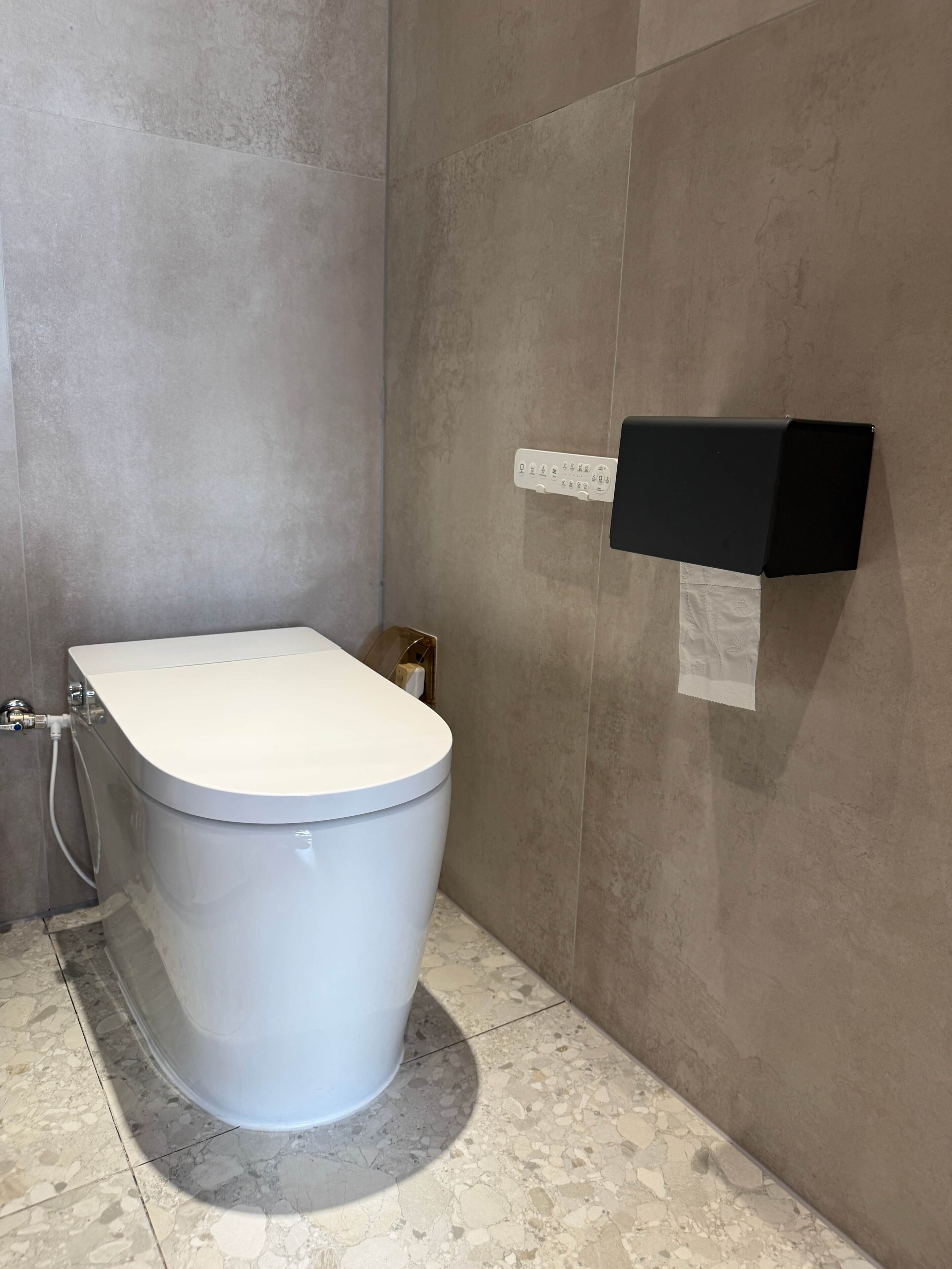 Een haardroger, handdoeken