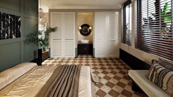 Deluxe Room, Courtyard View | Meja, langsir/tirai gelap terus, seterika/papan seterika, Wi-fi percuma