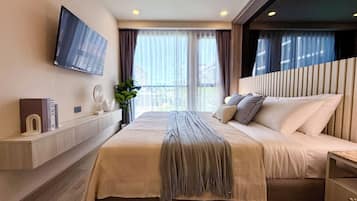 In-room safe, blackout curtains, iron/ironing board, free WiFi