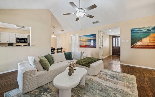 Modern Retreat w/ Fireplace & Open Living