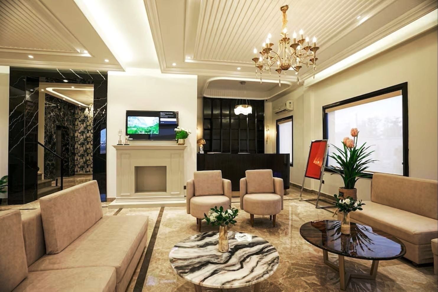Lobby sitting area