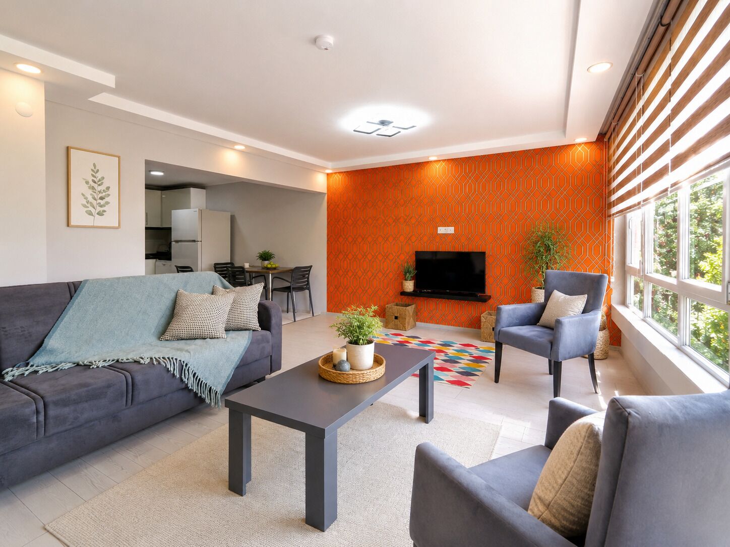 Luxury-Apartment, Mehrere Betten, eigenes Bad, Meerblick | Schreibtisch, laptopgeeigneter Arbeitsplatz, Verdunkelungsvorhänge