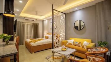 Studio Superior, ban công, quang cảnh thành phố | Bàn ủi/dụng cụ ủi quần áo, truy cập Internet không dây miễn phí