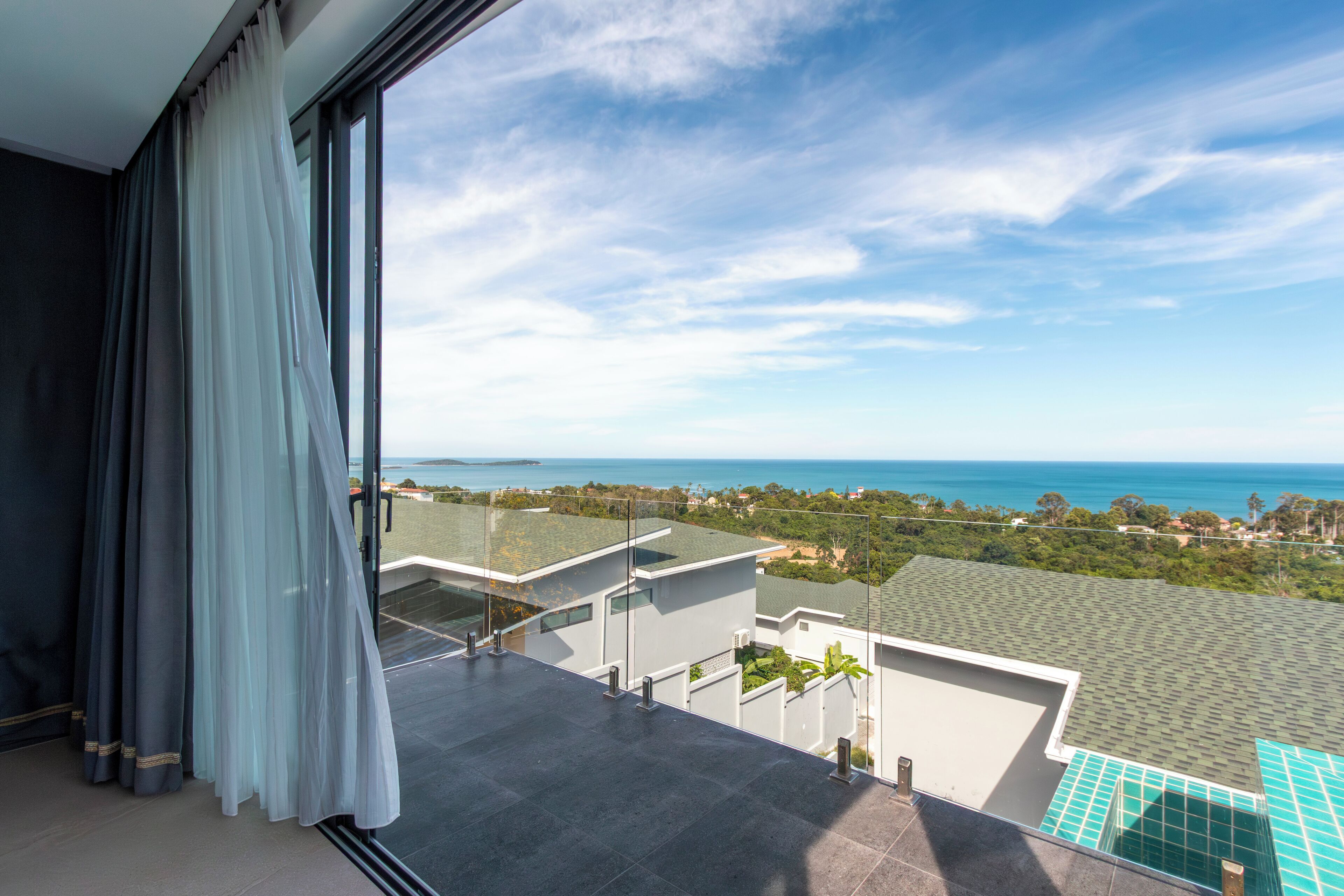 别墅, 阳台, 海湾景观 | 阳台景观