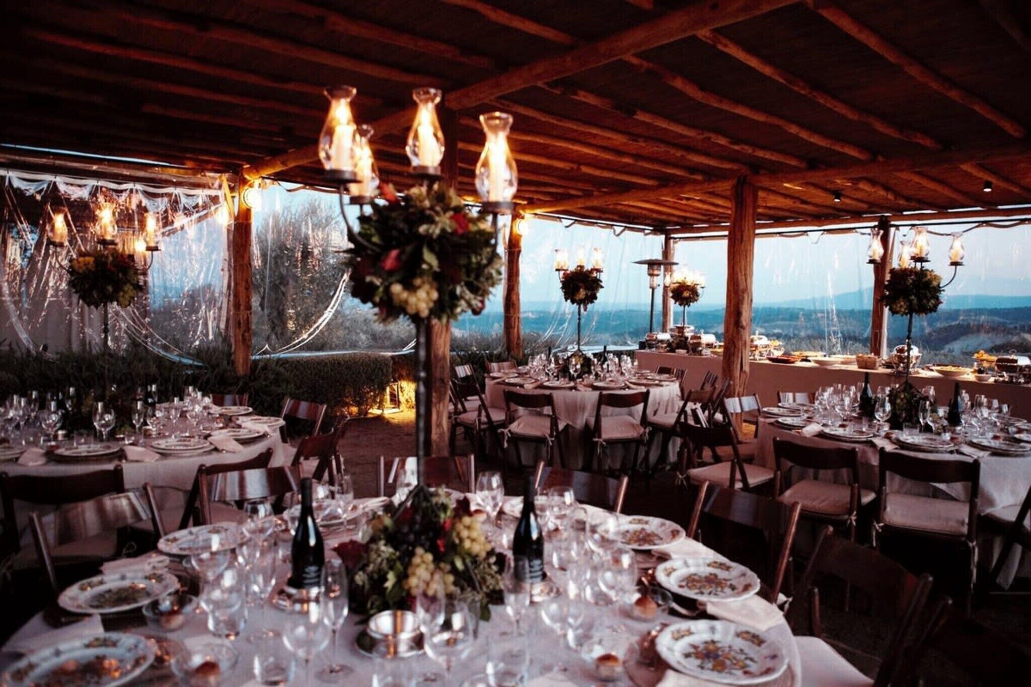 Aussenbereich für Bankette