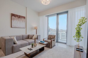 Deluxe Apartment, Balcony, Canal View | Living area - Canal Front Residences - Al Wasl Dubai (Dubai)
