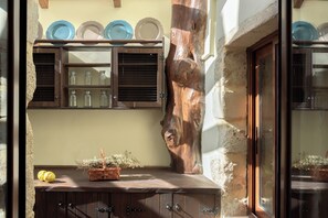 Luxury Villa, 4 Bedrooms, Private Pool, Courtyard View | Private kitchen | Full-size fridge, microwave, oven, stovetop