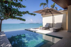 Luxury Villa, Beach View | Living area | 32-inch flat-screen TV with cable channels - Zaya Beach Club & Resort (Koh Samui)
