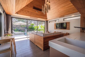 Deluxe Villa | Living area | 32-inch flat-screen TV with cable channels - Zaya Beach Club & Resort (Koh Samui)