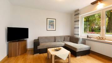 Fernseher, Kamin, Stereoanlage