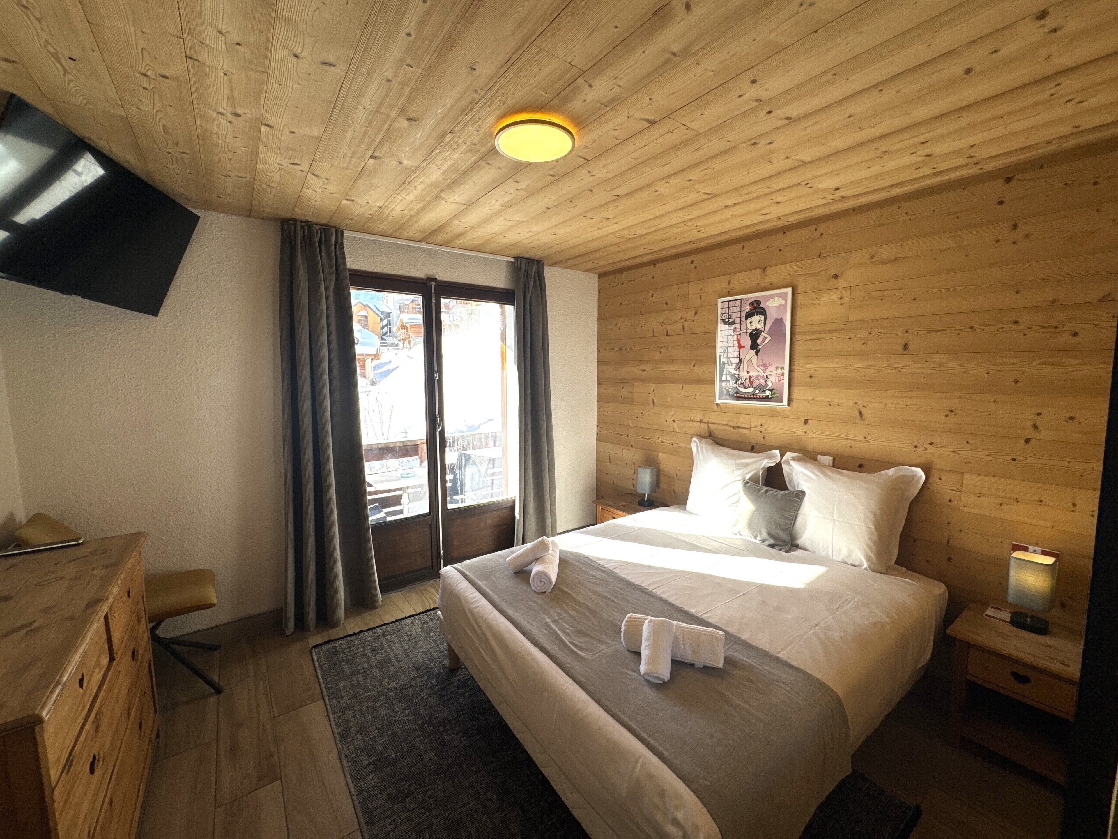 Family Quadruple Room, Balcony, Mountain View | In-room safe, laptop workspace, blackout curtains, iron/ironing board