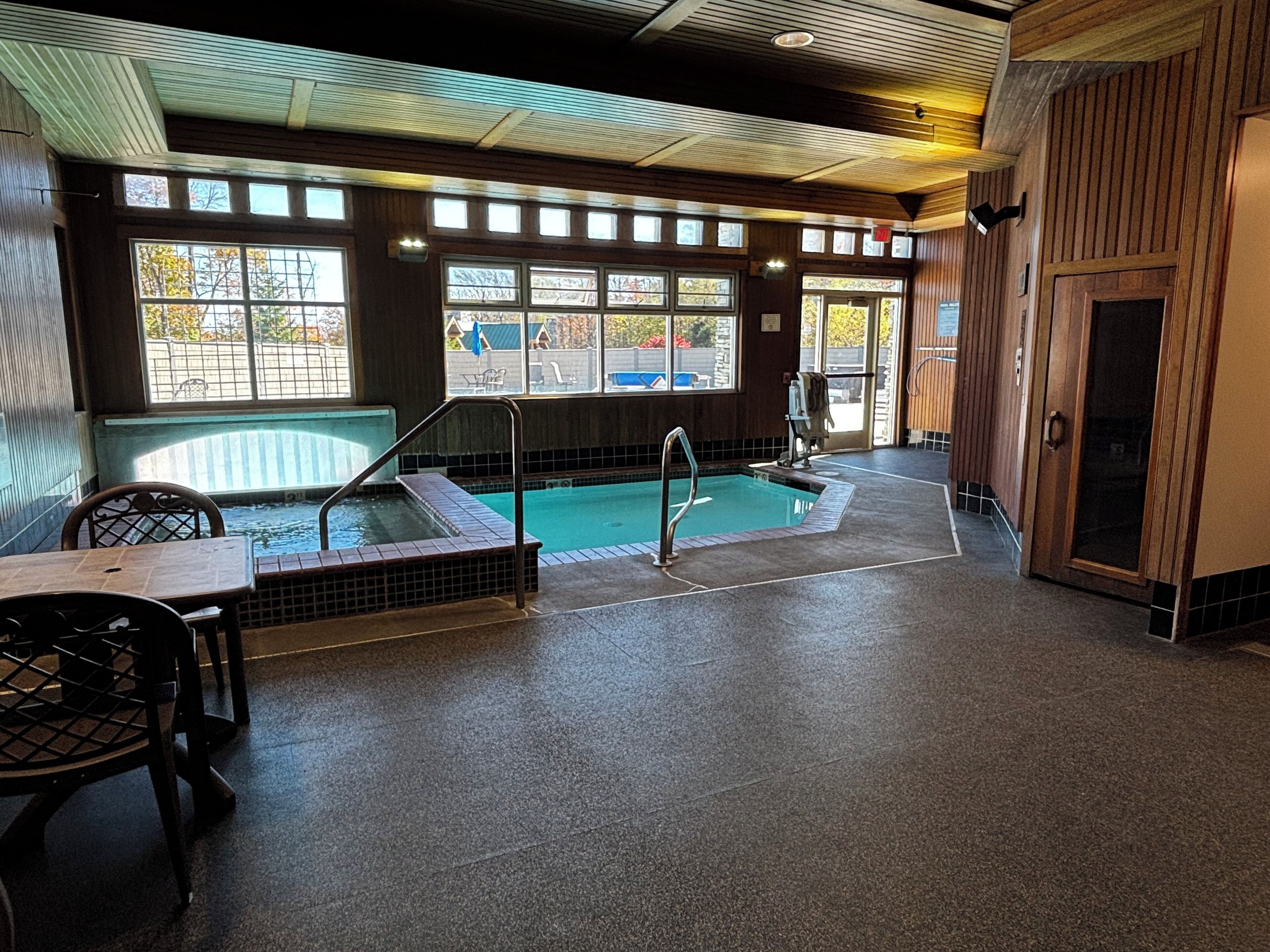 Indoor pool, outdoor pool