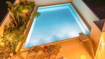 Luxe villa, 1 kingsize bed, balkon, uitzicht op oceaan | Uitzicht vanaf balkon