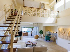 Villa de lujo, 1 cama de matrimonio grande, balcón, vistas al mar | Interior