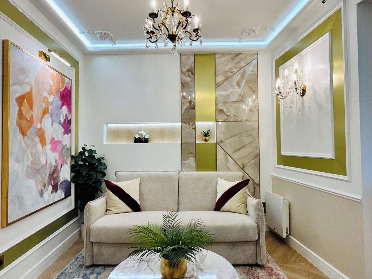 Apartment, Courtyard View | Living area | 43-inch Smart TV with cable channels, Netflix, streaming services