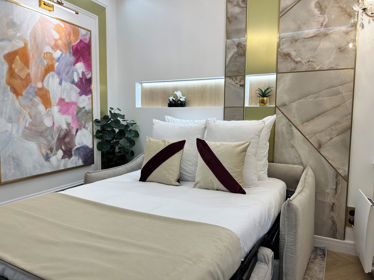 Apartment, Courtyard View | Living area | 43-inch Smart TV with cable channels, Netflix, streaming services