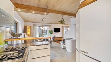 Fridge, oven, stovetop, dishwasher