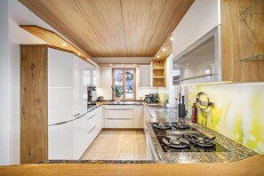 Fridge, oven, stovetop, dishwasher - Apartment 'Ferienwohnung Mit Herz Und Holz' with Balcony and Wi-Fi (Penzing)