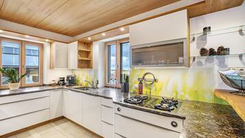 Fridge, oven, stovetop, dishwasher