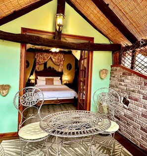 Junior kamer, balkon, uitzicht op de stad | Terras