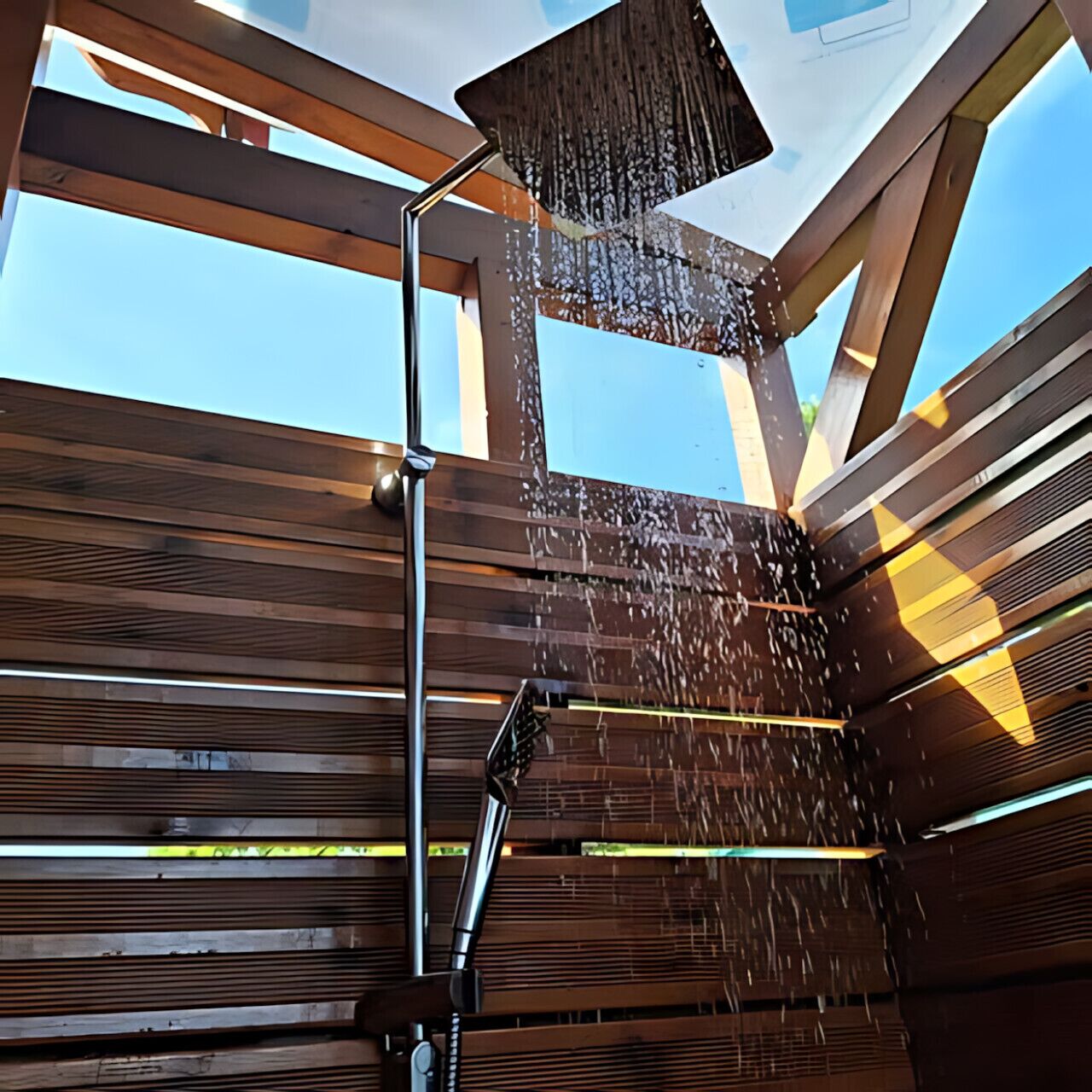 Dusche mit Handbrause