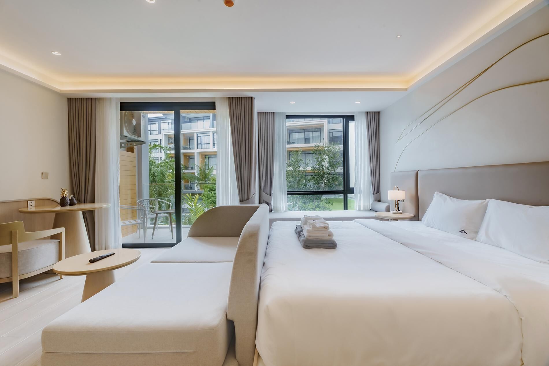 华丽公寓 (1 Bedroom) | 1 多间卧室、床单