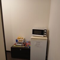 Shared fridge, microwave, electric kettle